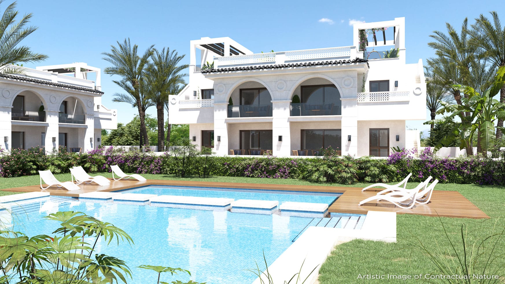 New gated residential of beautiful Mediterranean style apartments with 2 bedrooms. photo 1