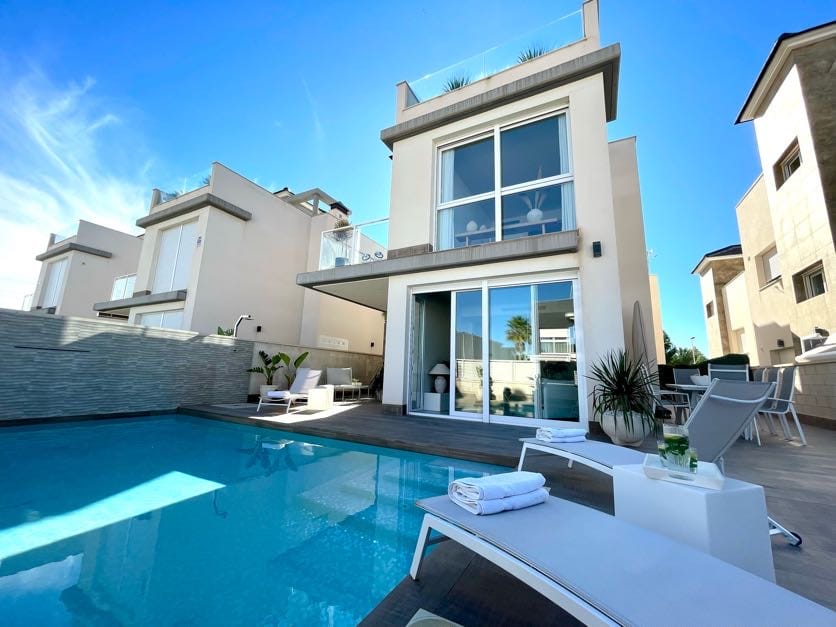 Villa in a modern style with a private pool and multiple terraces. photo 1